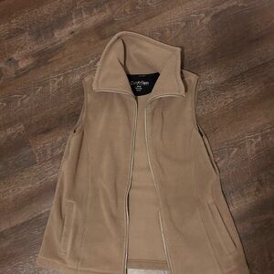 Calvin Klein Women's Beige Fleece Vest